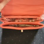 Badgley Mischka Coral Quilted Puffy Pearl Messenger Orange Purse Crossbody Bag Photo 10