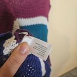 Old Navy  Size Extra Large XL Stripe Crochet Knit Tank Top Purple Blue White Photo 6