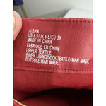 Shoedazzle Womans Aisha Knee Length Boots 8.5 Red Pointed Toe 1/4 Zip Block Heel Photo 7