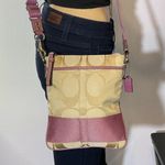 Coach  Signature Slingpack Crossbody Bag Beige purple Photo 8