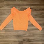 Lilly Pulitzer  Marceline‎ Sweater, Cantaloupe Orange Ruffle, Sold Out, Size XXS Photo 6