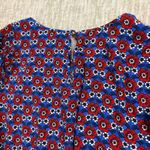 Boden Delia‎ Fit and Flare Dress Blue and Red Floral Design 3/4 sleeve Size 2R Photo 7