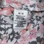 Bethany Mota  Womens Pink Floral Shorts Size M Side Tie Black White Pull On Photo 4