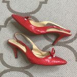 Kate Spade New York Red bow front Slingback 3β Heels, size 7.5 Photo 2