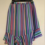 A New Day EUC Multicolor Asymmetrical Striped Skirt size large Photo 1