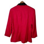 Vintage‎ Saddle Ridge Vintage Western Red Studded Blazer M Black Suede Collar Size M Photo 6