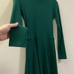 Reformation NWT Maya Knit Mock Neck Mini Dress in Emerald - S Photo 3