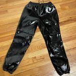 Forever 21 Vinyl Joggers Drawstring Rave Vintage Y2k Sweatpants Glossy Shiny Pullover Photo 0