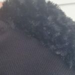 Rafaella  Black Faux Fur Open Front Vest with Ribbed Back Photo 6