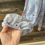 POL Floral Lace Sheer Long Sleeve Top Size Small Photo 5