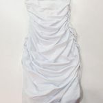 superdown  Lisa Ruched Mini Dress in White Medium Photo 2