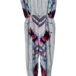 Hunter bell M Zip Jumpsuit geometric print Colorful Cup Sleeves flounxy feminine Size M Photo 0