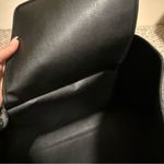 Tory Burch Gemini Link Canvas Tote Navy Black Striped Chain Print Large Bag Photo 3