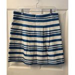 Loft , Blue And White Striped Skirt, Lined, NWT, Pleated With Pockets. Size 8 Photo 1