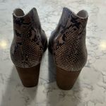 Lucky Brand  Joal Snakeskin Print Peep Toe Stacked Heel Bootie Shoe Size 9 Photo 6