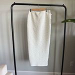 Good American  White Ivory Textured Maxi Skirt Size 3 / L NWT Photo 4