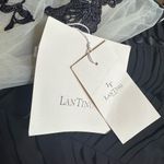 NWT LanTing Bridal Black Cream Mesh Lace Dress Formal Wedding Goth Demure Witchy Size 10 Photo 3