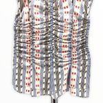 Carven Jacquard Printed Ruched Tank Top NWT size 4 Red White Blue Photo 4