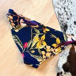 TRIANGL Navy Confetti Garden Neoprene Bikini Bottom Size Small Blue Photo 1