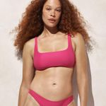 J.Crew  Full Coverage Bikini Bottom & Squareneck Bikini Top Radiant Fuchsia XS Photo 0