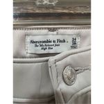 Abercrombie & Fitch NWT High Rise 90s Relax Jean denim&faux leather sz 34 (18R) Photo 3