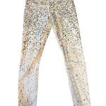 Zyia ACTIVE White Stay Gold Light N' Tight High Rise 7/8 Leggings Flecked Photo 5