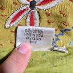 Modcloth Vtg Y2K Mohito Lime Green Tribal Floral Embroidered Cotton Blazer Jacket Sz L Photo 4