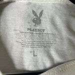 Playboy White and Red Heart Graphic Tee Shirt Cropped Size Large L Valentine’s Photo 1