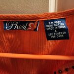 Vintage Phool Embellished Beaded accents 100% Cotton Tunic blouse gauze coral Red Size L Photo 4