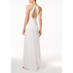 Adrianna Papell  Sequined Open-Back Halter Dress Photo 3