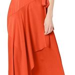 BCBG Maxazria Satin Maxi Wrap Skirt Poppy Red XXS size 2 Photo 0