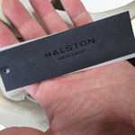 Halston Heritage Snakeskin Leather Drawstring Shoulder Bag Ivory Designer Purse Photo 8