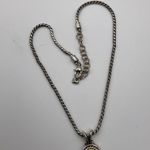 Brighton TWO TONED CIRCLE WHITE CRYSTAL NECKLACE Photo 7