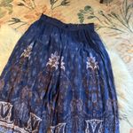 Free People  Gold Dust Blue Wide-Leg Pants Photo 3