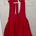 Free People Red  Halter Romper Photo 0