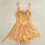 Hollister Smocked Open Back Romper - Golden Yellow - S Photo 11