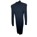 Lululemon  Nai Black Long Sleeve Turtleneck Lightweight Bodycon Midi Dress Size 2 Photo 5