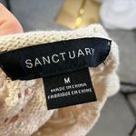 Sanctuary  Sleeveless Crochet Knit Dress Women's Size M Beige‎ Lined Boho Cotton Photo 3