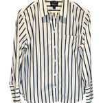 J.Crew  Garcon Organic Cotton Striped Poplin Button Down Shirt - size 12 Photo 0
