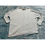 Athleta Heathered Gray Cloudlight Relaxed Asymmetrical Long Sleeve Top Large Photo 2