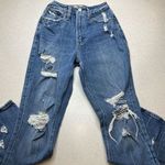 Abercrombie & Fitch A&F Curve Love Mom Jean 24 Regular Medium Destroy Photo 4