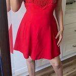 Tiffany Designs Vintage Red Fit and Flare Beaded Sweetheart neckline Mini Dress Photo 0