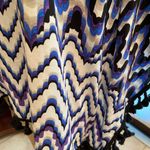 Just Fab Black & Blue Poncho Top size Small Photo 3
