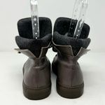 M. Gemi Leather High Top Sneakers Taupe Size 37 Photo 5