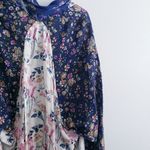 Anthropologie Darn Good Yarn Oversized Floral Lightweight Cardigan Photo 7