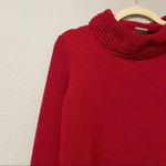 Karen Millen  Red Chunky Knit Turtleneck Sweater Womens M Fall Classic Preppy Photo 8