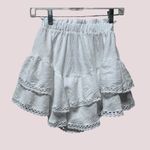 NWT Boho Ruffle High Waist Tiered Crochet Skort Photo 4