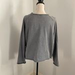 H&M  Washed Lace Cutout‎ Sweatshirt size Medium Crew Neck Fairy Grunge Soft Goth Photo 4