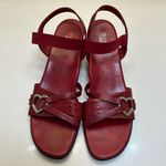 Munro  American Sandals Heart Embellishment Like New Photo 1