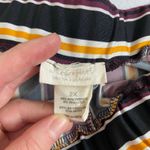 Ultra Flirt women's burgundy striped belted pull on flare stretch casual pants Photo 5